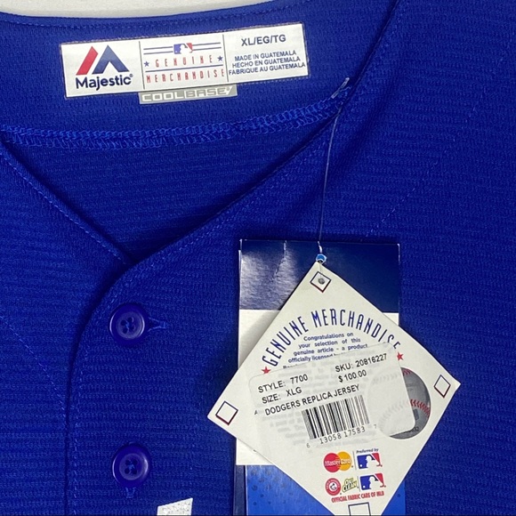 Majestic NWT XL Dodgers Replica Cool Base Jersey - Picture 6 of 7